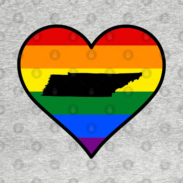 Tennessee Gay Pride Heart by fearcity